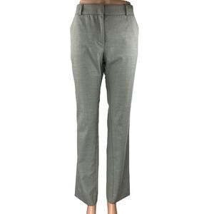 Mango MNG Women's Gray Straight Leg Mid Rise Career Trousers Dress Pants Size 6